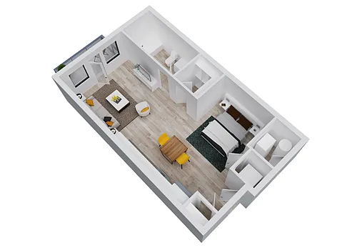 Floor plan Glenwood Studio