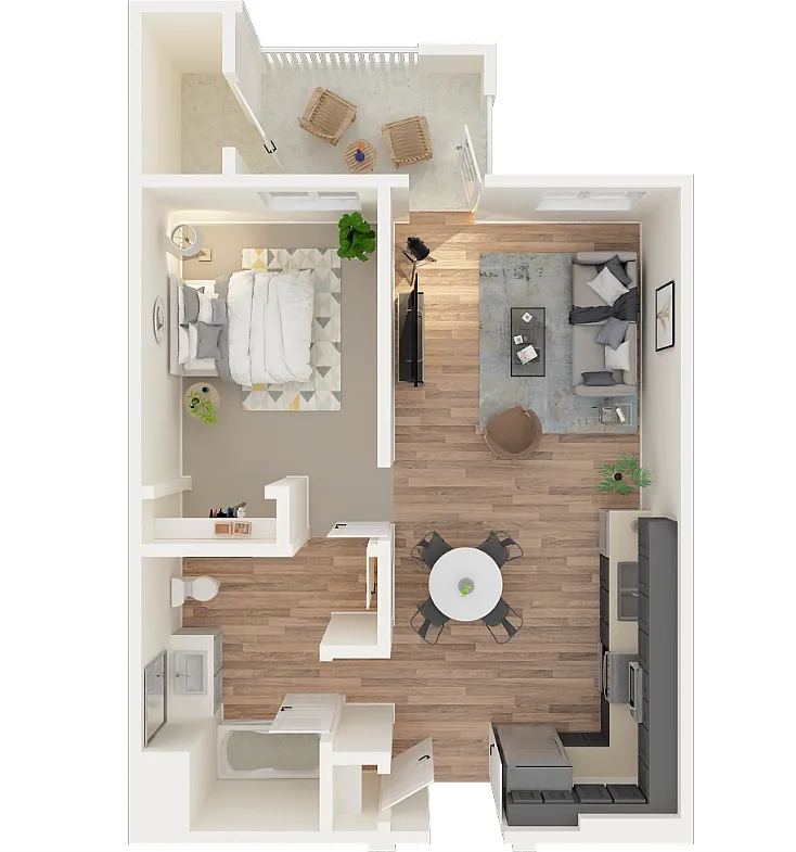 Floor plan 1X1