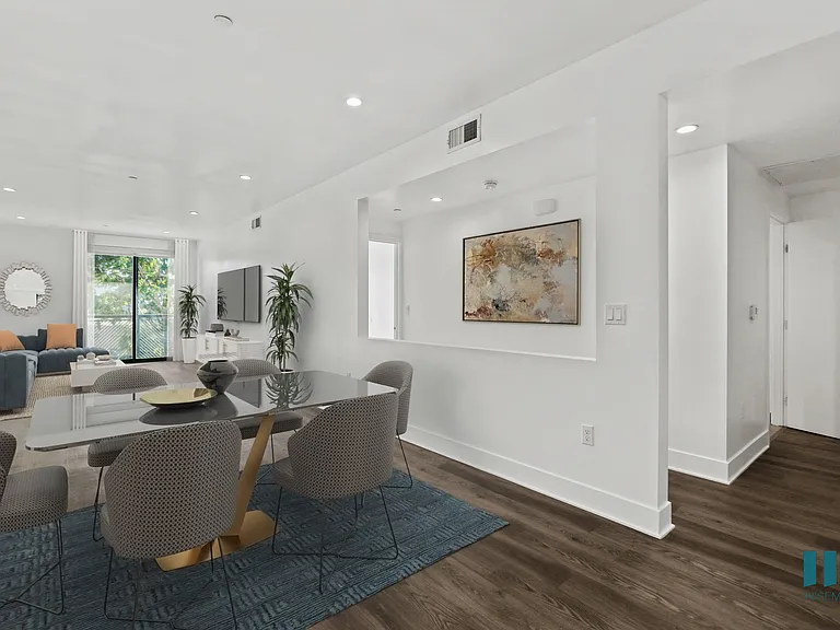 Dining and Living Room with Balcony
