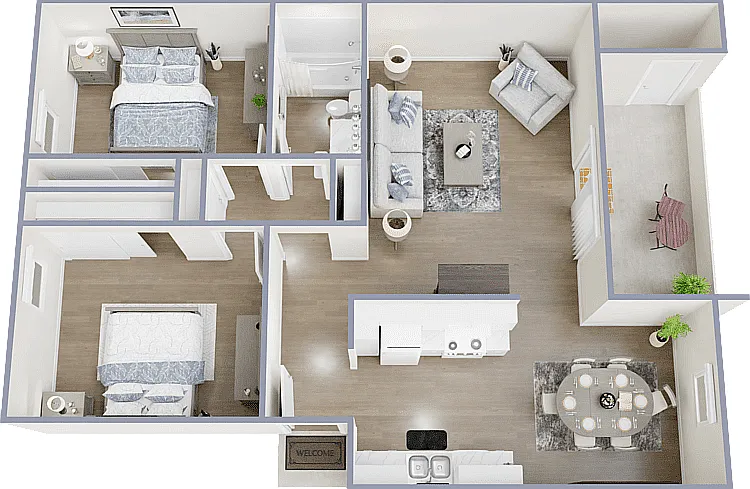 Two Bedroom One Bath Floor Plan Two Bedroom One Bath Floor Plan
