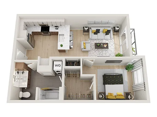 Floor plan 1X1 A2