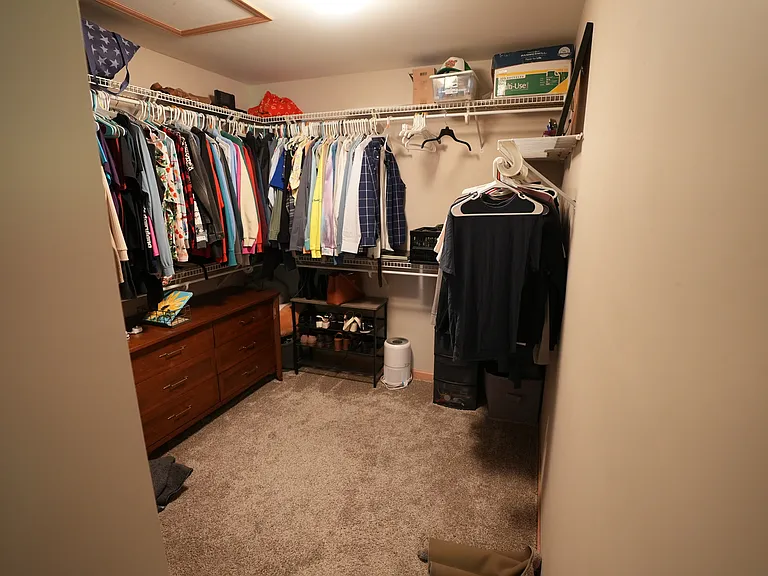 Master bedroom walk-in closet