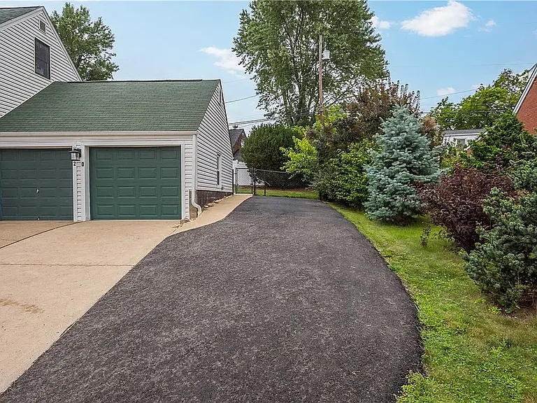 driveway + garage