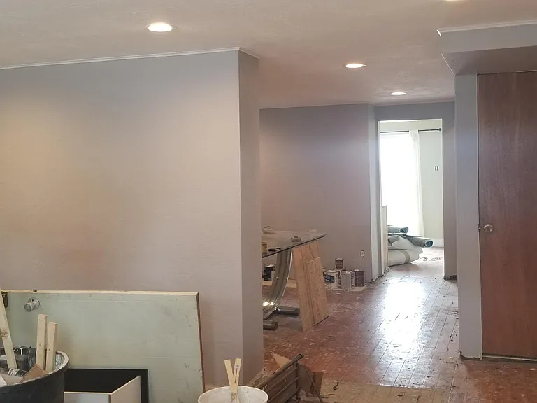 living room and kitchen