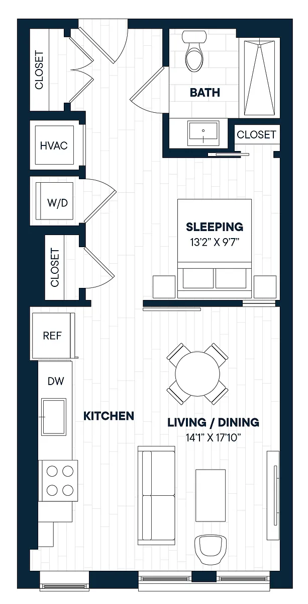 Floor plan Studio-S17