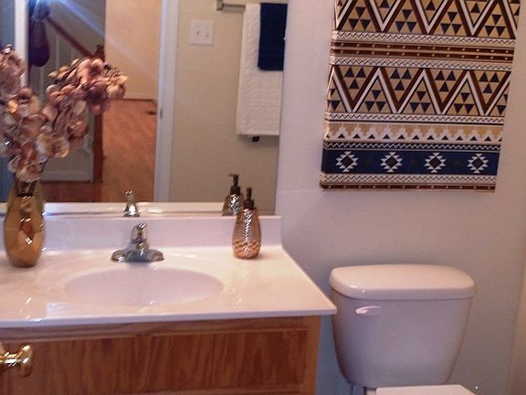 Spacious guest bathroom