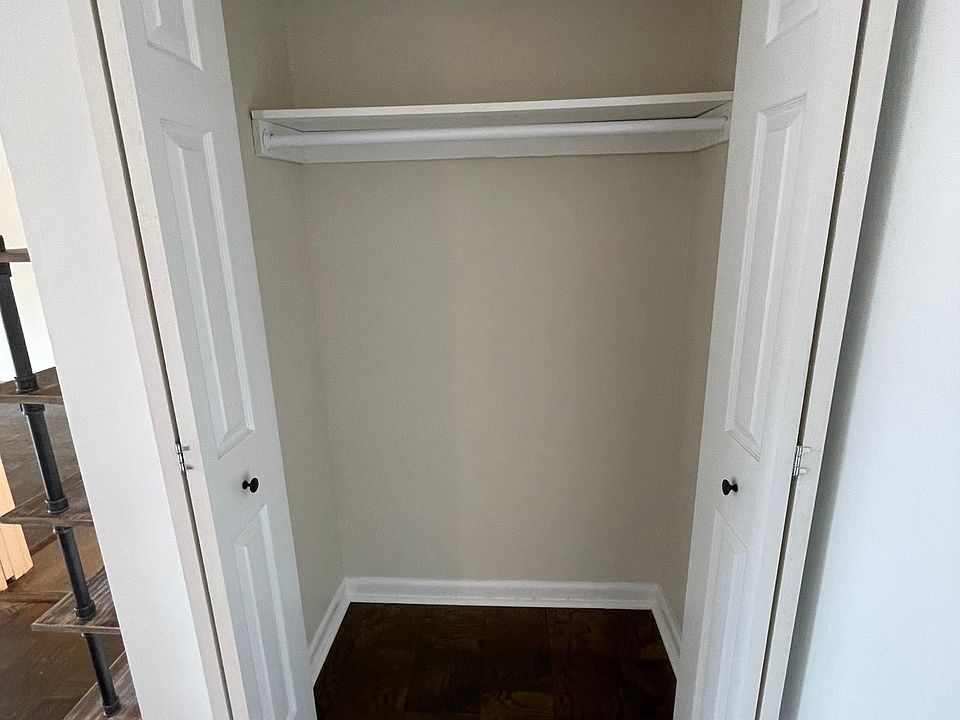 Entryway closet (to the right of the front door upon entering).