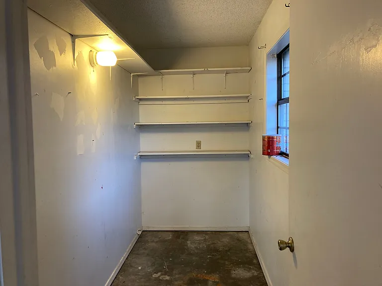 at back of garage