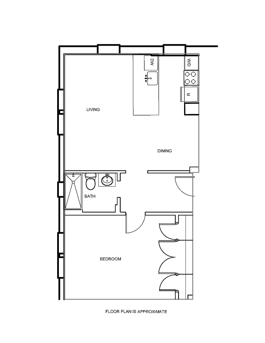 Floor plan One Bedroom C