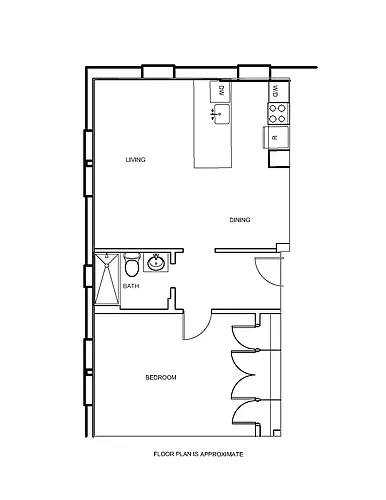Floor plan One Bedroom C