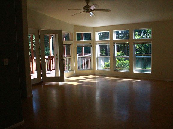 Living room view towards large yard