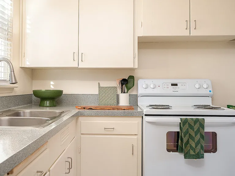 Kitchen with White Appliances