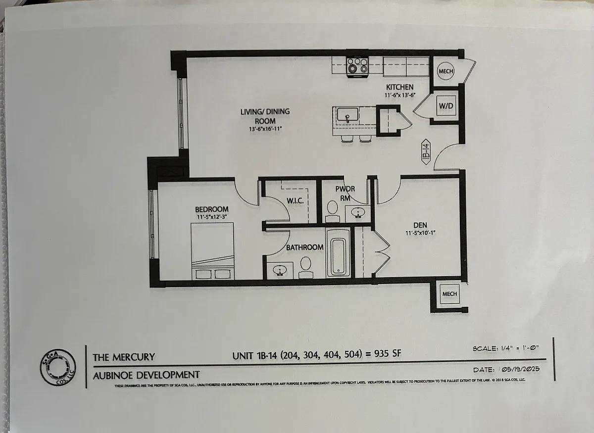 Floor plan 1B-14