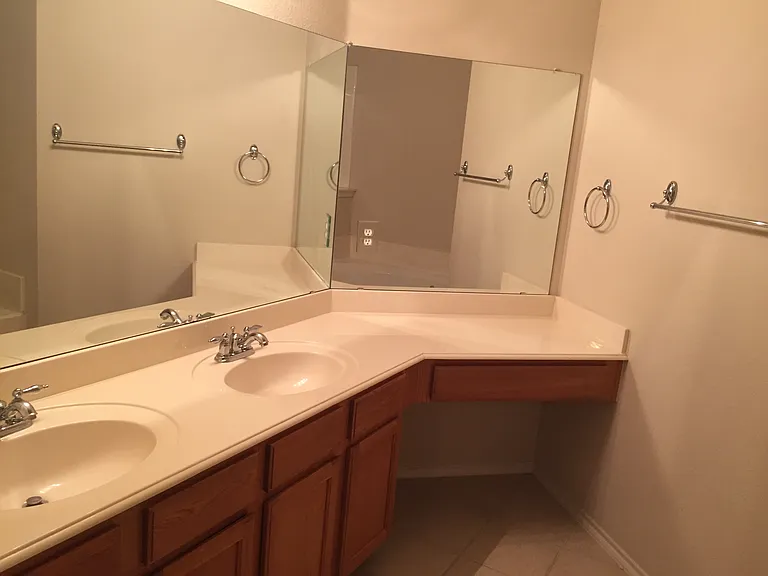 Master bathroom with double sink