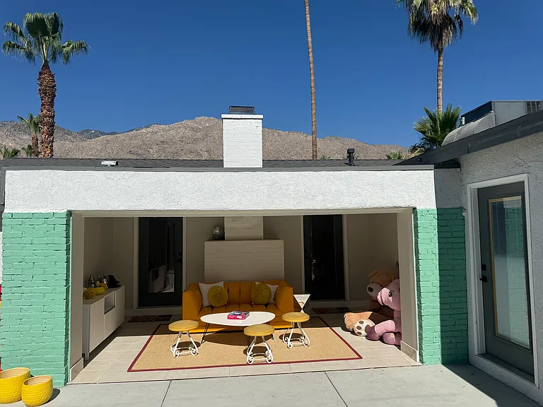Loungy, covered outdoor area by pool