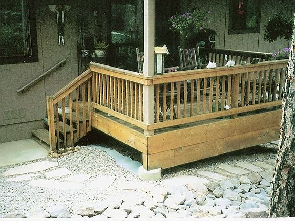 Backyard facing the back from left to right. Nice deck to sit on at any time.