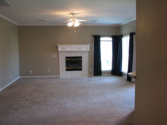 Living room with gas fireplace