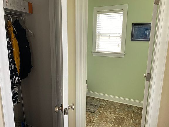 Half bath and coat closet