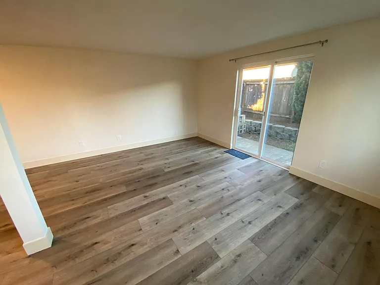 Living Room with slider to private yard