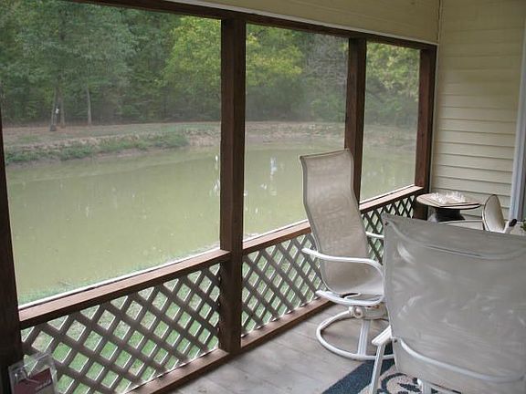 back porch overlooking pond