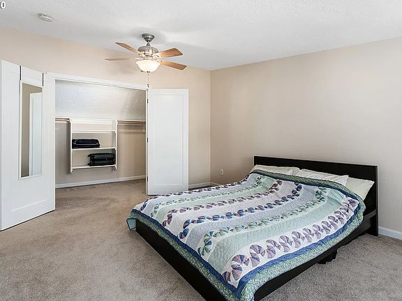 Primary bedroom with closet view
