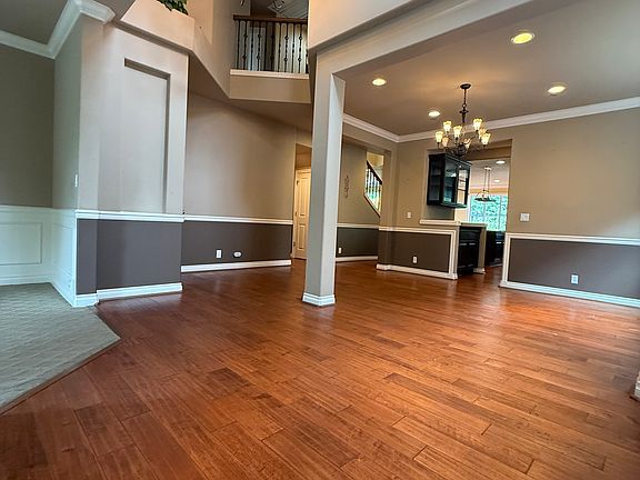 Entry with custom chandeliers