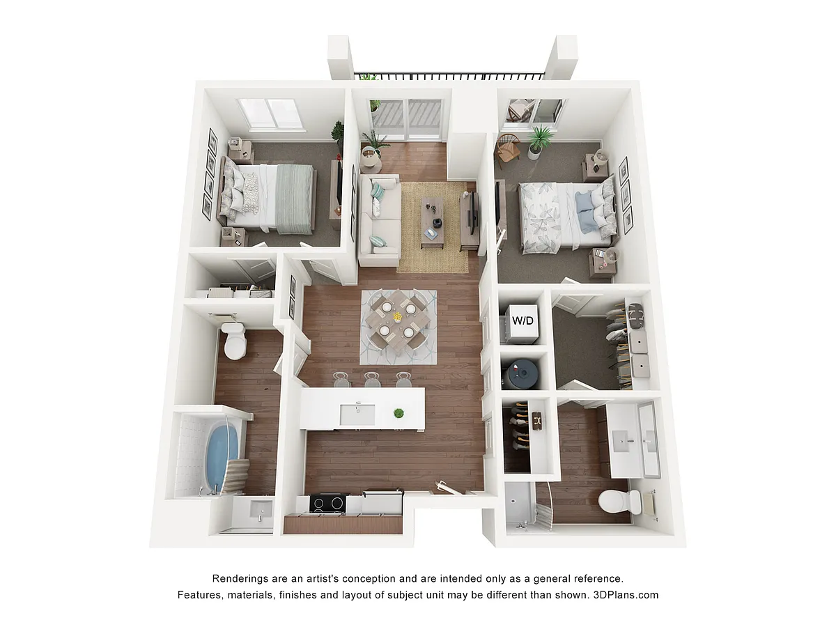 Floor plan B3 Furnished