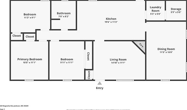 3 bed, 1.0 bath, 1125 sqft, $1,145 — Photo 2