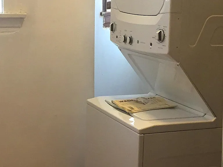 Combo washer-dryer is free and efficient.