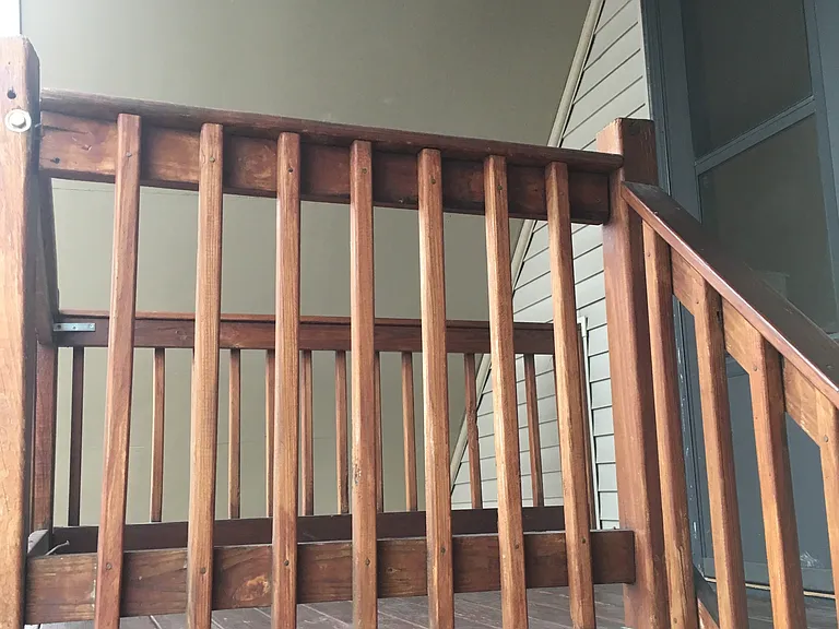 Balcony off the master bedroom - as viewed from the stairs leading up to it