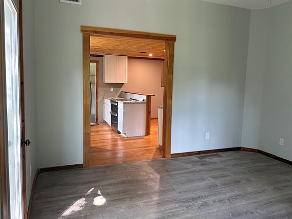 View from the living room to kitchen