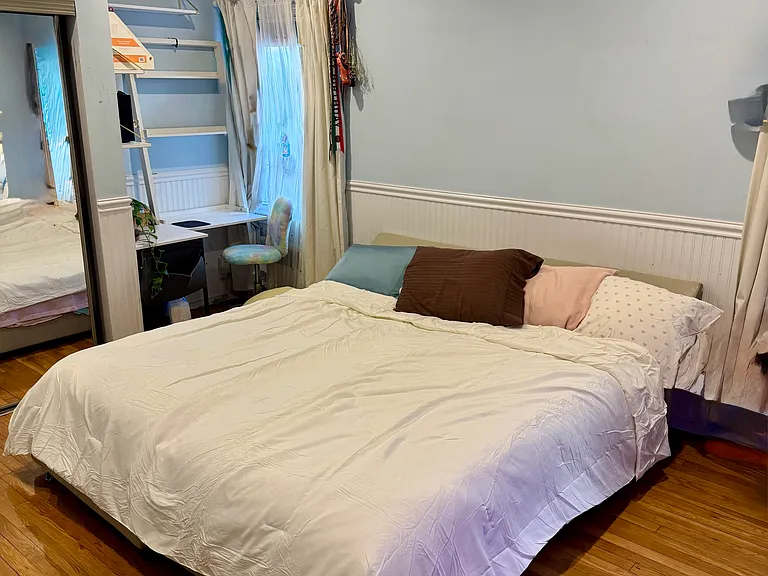 Master bedroom with king size bed but can be two twins, with a desk