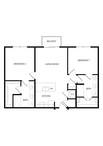 Floor plan 2X2 B0