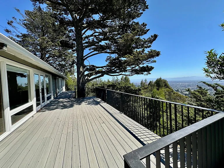 Spacious deck for entertaining and lounging.