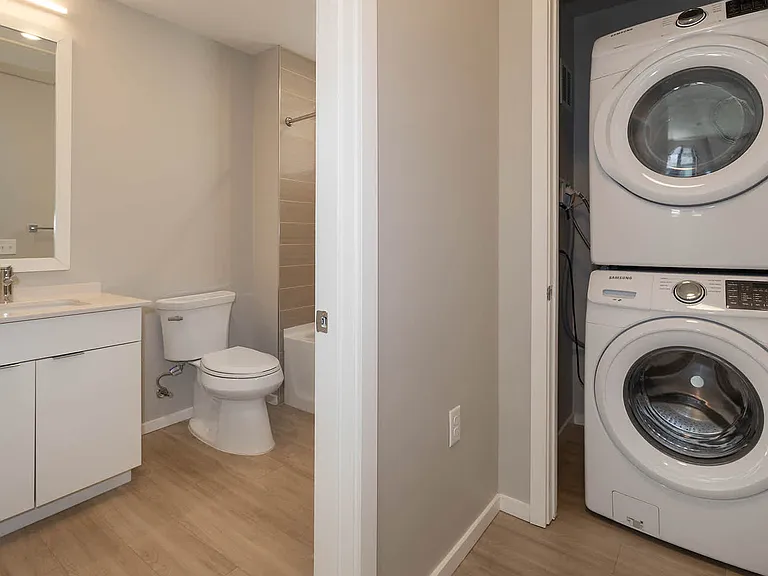 Bathroom with In-home Washer and Dryer
