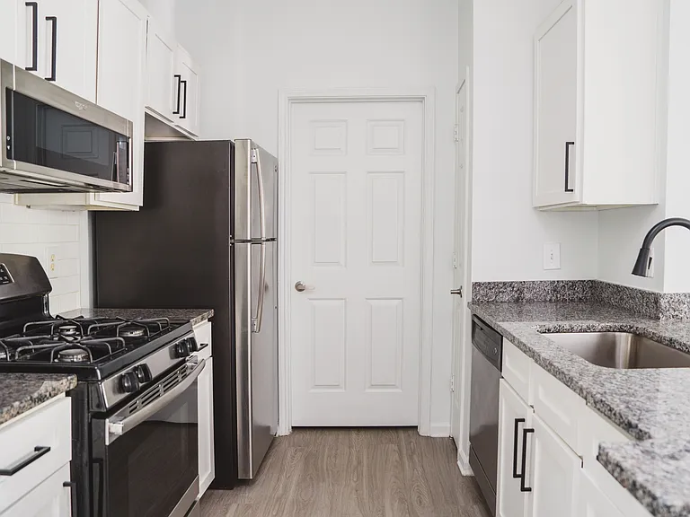 Updated kitchen with stainless steel appliances