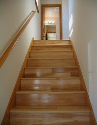 Hand crafted wood staircase