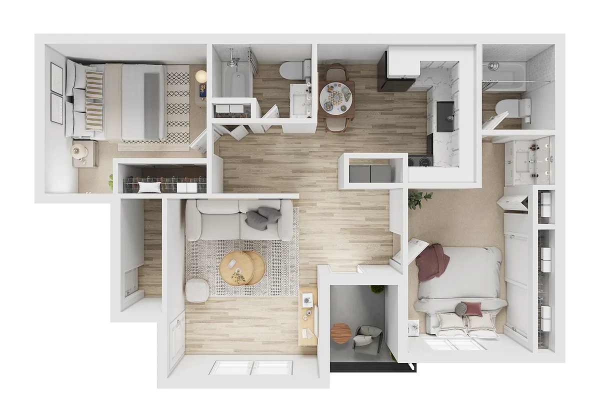 Floor plan 2x2 Platinum