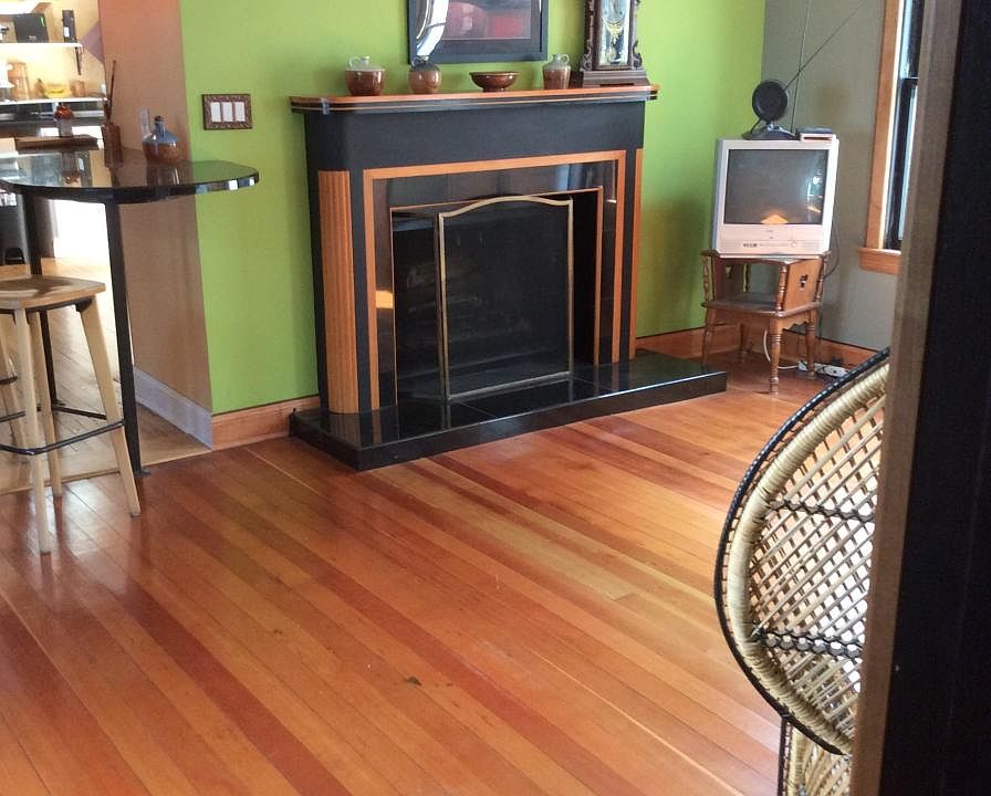 Beautiful wood burning fireplace