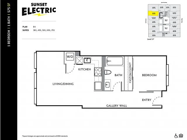 Floor plan 1X1 D