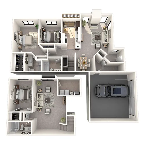 Floor plan 3 bedroom 3 bath w attached garage G