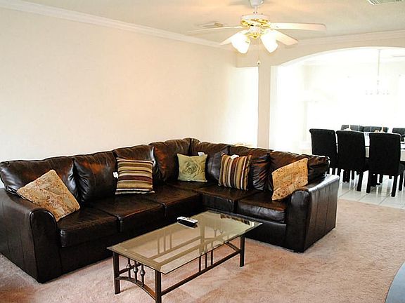 The family room is spacious.