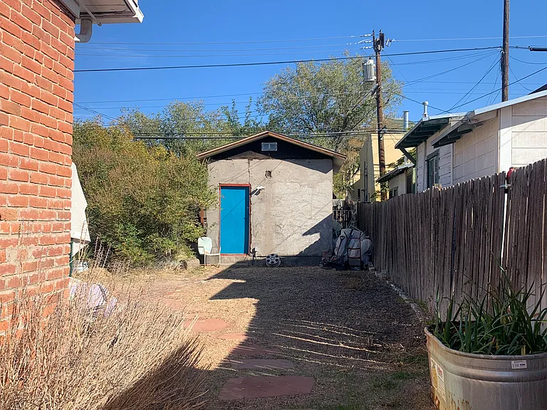 Side yard leading into backyard