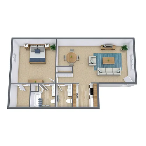 Floor plan One Bedroom 11A