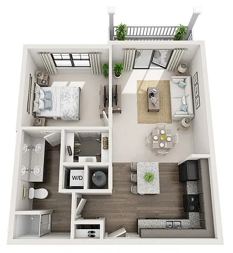 Floor plan A1 (Balcony/Sunroom)