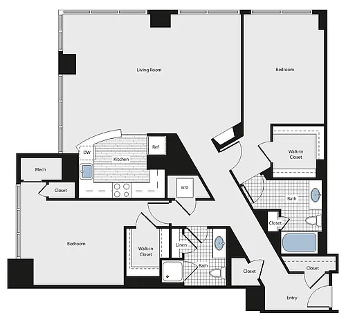 Floor plan 2 Bed/2 Bath - bc12