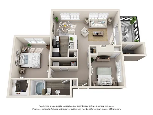 Floor plan Seville (w/ study)