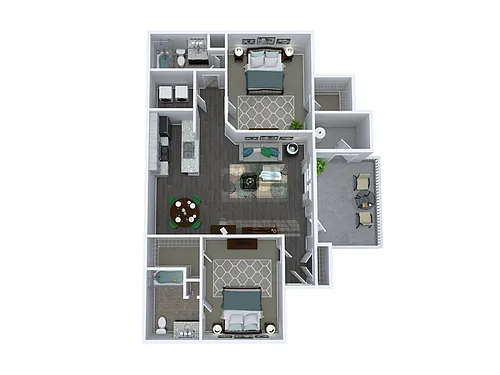 Floor plan B1 - B1 2X2