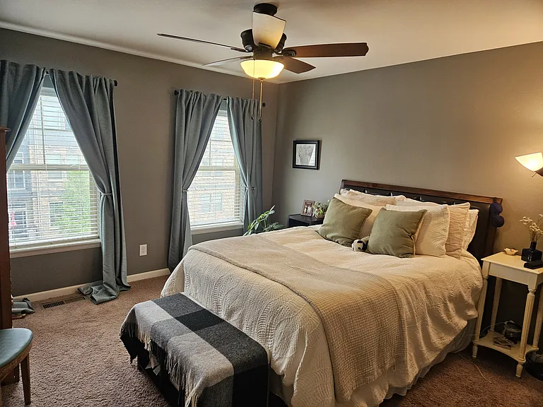 Spacious primary bedroom