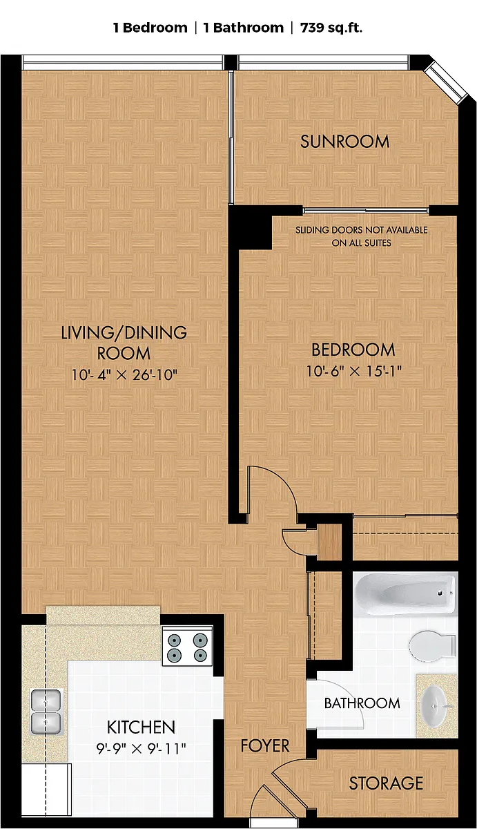 Floor plan 1 Bedroom